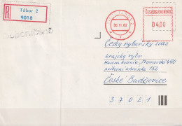 Tschechoslowakei CSSR- R-Brief Mit Schalterfreistempel Tabor Vom 30.11.82 Nach České Budějovice - Cartas & Documentos