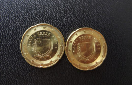 Lot De 2 Piéces De 20 Cts Malte 2021 - Malta