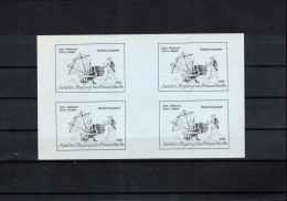 Deutschland 1960 Raketenflugvignete Serie Weltraumfahrt Und Rakete Ungezaehnten Block - Ungebraucht