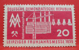N°421 - 20 Pfennig - Année 1959 - Timbre Oblitéré Allemagne DDR - - Gebraucht