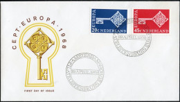Europa CEPT 1968 Pays Bas - Netherlands - Niederlande FDC2 Y&T N°871 à 872 - Michel N°899 à 900 - 1968