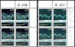 Greenland 2009. CEPT: Astronomy. Michel  525 - 526 Plate Blocks MNH. Signed. - Blocks & Sheetlets