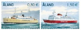 Aland Islands Åland Finland 2011 Passenger Ships And Ferries Set Of 2 Stamps Mint - Nuovi