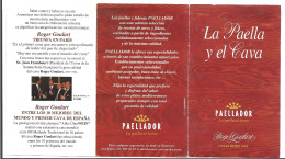 Espana Paellador Roger Goulart La Paella Y El Cava Etiquette Visitekaartje Htje - Cartes De Visite