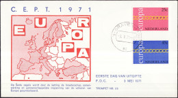 Europa CEPT 1971 Pays Bas - Netherlands - Niederlande FDC2 Y&T N°932 à 933 - Michel N°963 à 964 - 1971