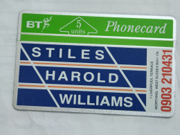 United Kingdom-(BTP032)-stiles Harold-WORTHING-(34)(5units)(130K37147)(tirage-3.477)(price Cataloge-3.00£-mint) - BT Edición Privada