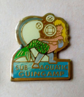 Pin's Subaquatic Guingamp Club De Natation Sirène Pin-ups - Zwemmen