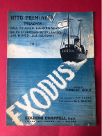 Spartito EXODUS Musica Di Ernest Gold Testo Di M.G.Gaspari Ed.Chappel 1972 Buone Condizioni - Compositeurs De Musique De Film