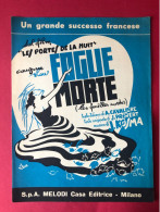 Spartito Musicale Foglie Morte Dal Film Les Portes De La Nuit Per Fisarmonica 1977 - Compositori Di Musica Di Cinema