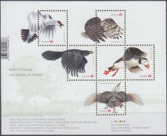 CANADA 2016, FAUNA, BIRDS, COMPLETE MNH SERIES In BLOCK With GOOD QUALITY,*** - Neufs