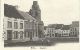 FELUY : La Place - TRES RARE CPA - D.V.D.9301 - Cachet De La Poste 1904 - Seneffe