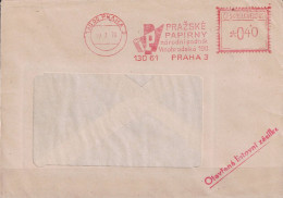 Tschechoslowakei CSSR - Fensterumschlag Mit Maschinenwerbestempel Prazske Papirny Prag Vom 27.7.78 - Storia Postale