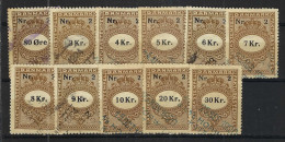 DANEMARK Fiscaux Ca. 1920: Lot D Obl. CAD - Fiscali