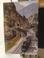 Cartolina Ferrovia S.Gottardo ,spirale Del Prato - Prato
