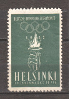 Spendemarke Deutsche Olympische Gesellschaft - SUMMER OLYMPICS HELSINKI 1952 - Zomer 1952: Helsinki