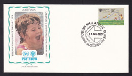 Australia: FDC First Day Cover, 1979, 1 Stamp, Year Of Child, Children, Playing (traces Of Use) - Brieven En Documenten