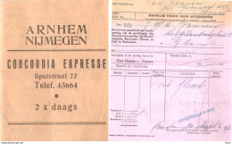 Arnhem Nijmegen Vrachtbrief Concordia Expr.KE4714 - Holanda
