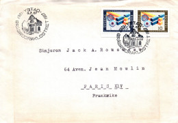 ENVELOPPE AVEC BEAUX TIMBRES ET CACHET 1er JOUR EN 1967 - YSTAD - Brieven En Documenten