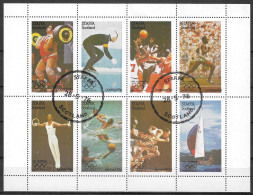 1976 STAFFA SCOTLAND SHEET Sports Montreal Canada  XXI OLYMPIAD OLYMPIC GAMES  CANCELLED TO ORDER CTO Full Gum - Verano 1976: Montréal