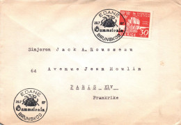 SUEDE - ENVELOPPE AVEC BEAU TIMBRE ET CACHET 1er JOUR EN 1967 - EDANE - BRUNSKOG - Storia Postale