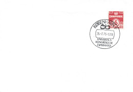 DANEMARK - ENVELOPPE AVEC BEAU TIMBRE ET CACHET 1er JOUR EN 1975 - KOBENHAVN - KONGRESO DE ESPERANTO - Storia Postale