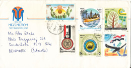 Egypt Nice Franked Cover With More Stamps Sent To Denmark 1988??? - Storia Postale