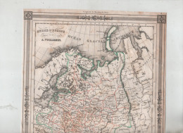 Russie D'Europe Vuillemin 1846 Crimée Mer Caspienne Noire Azol Baltique Blanche - Mapas Geográficas