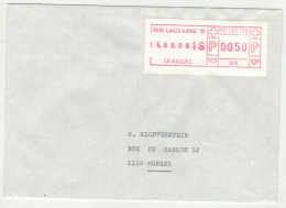 Suisse // Schweiz // Automates // Lettre De Lausanne Pour Morges, Guichet Automatique FRAMA 15.06.1990 - Automatic Stamps