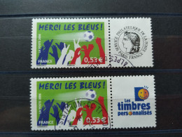 Timbre Personnalisé ** - Merci Les Bleus - Vignette Personnalisée - 2006 - Y & T N° 3936A O OBLITERE - Used Stamps