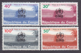 1966 Congo Kinshasa 267-270 Overprint - WHO Geneve 5,50 € - WGO