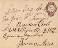 1896 BRASIL , SOBRE ENTERO POSTAL CIRCULADO , ANTONINA - BUENOS AIRES , LLEGADA AL DORSO  - Brieven En Documenten