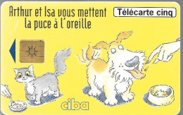 CARTE-FR-PRIVEE-Gn232-04/96-GEMB-CIBA-SérieN°71001-Reste 3U- TBE - 5 Einheiten