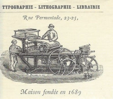 1877 ENTETE  IMPRIMERIE  TYPOGRAPHIE Centrale A.de LANEFRANQUE V.HIST Bordeaux > Sorin  Au Mortier Par Saujon Charente - 1800 – 1899