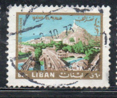 LIBANO LEBANON LIBAN 1966 AIR POST MAIL AIRMAIL CHURCH OF CHRIST THE KING NAHR-EL-KALB 60p USED USATO OBLITERE' - Lebanon