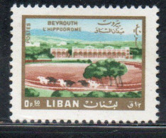 LIBANO LEBANON LIBAN 1966 HIPPODROME BEIRUT TOURISM 50c MNH - Lebanon