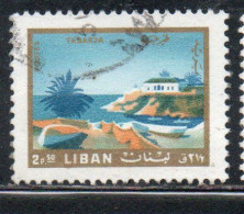 LIBANO LEBANON LIBAN 1966 TABARJA TOURISM 2.50p USED USATO OBLITERE' - Lebanon