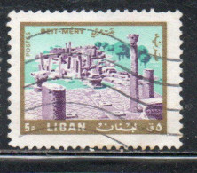 LIBANO LEBANON LIBAN 1966 BEIT-MERY TOURISM 5p USED USATO OBLITERE' - Lebanon