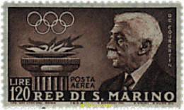 250250 HINGED SAN MARINO 1959 17 JUEGOS OLIMPICOS VERANO ROMA 1960 - Used Stamps