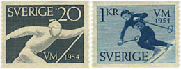 77954 MNH SUECIA 1954 CAMPEONATOS DEL MUNDO DE ESQUI - Unused Stamps