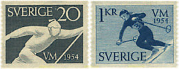 77954 MNH SUECIA 1954 CAMPEONATOS DEL MUNDO DE ESQUI - Nuevos