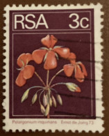 South Africa 1974 Flowers Pelargonium Inquinans 3 C - Used - Gebruikt