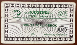 Bosnia, 0.5 DM, Voucher Of Company “Rudstroj” City Of Kakanj - Bosnie-Herzegovine