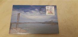 Hong Kong Maximum Card/carte Maxima: Tsing Ma Bridge,  Longest - Maximum Cards