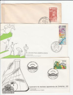 1960 - 1987 BRAZIL FDCs Stamps Cover Fdc Scouts Scouting Horse Sport Swimming Fencing Agriculture Fruit Vegetables - Lots & Serien