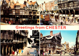 England Chester Greetings The Cross Northgate Street Eastgate And Bridge Street Rows - Chester