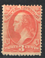 Dept Of The Interior  3 Cents Vermillon  Sc O17 *  - Service