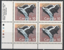 Canada - #1160 - MNH PB  Of 4 - Num. Planches & Inscriptions Marge