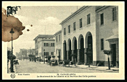 A64  MAROC CPA  CASABLANCA - BOULEVARD DE LA LIBERTE ET LE SEVICE DES COLIS POSTAUX - Collections & Lots