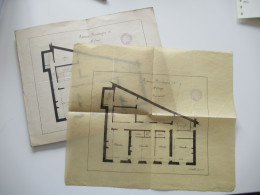 Paris Vor 1900 Architektenzeichnung Plan Actuel Avenue Montaigne 10 1er Etage / Boulogne Atchitecte 14.4. Fg. Poissonnie - Architectuur