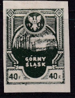 POLAND 1921 Gorny Slask 40f Imperf Mint Hinged - Ungebraucht